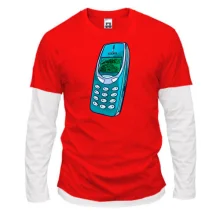 Комбинированный лонгслив с легендарной Nokia