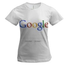 Женская 3D футболка со страницей поиска Google
