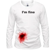 Лонгслив I'm fine (пятно сбоку)