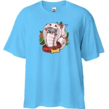 Футболка oversize з коброю та мишкою