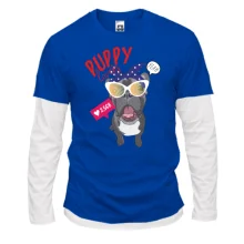Мужской лонгслив Комби Puppy Lovers