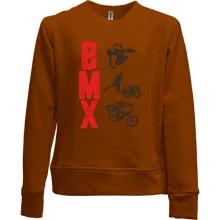 Детский свитшот без начеса с надписью "BMX"