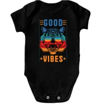 Детское боди с надписью "Good vibes"