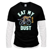 Мужской лонгслив Комби с надписью "Eat my dust"