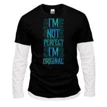 Комбинированный лонгслив I'm not perfect - I'm original