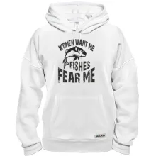 Толстовка Women want me Fish fear me