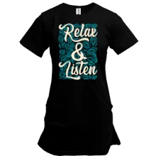 Подовжена футболка Relax Listen