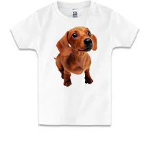 Детская футболка с милой таксой