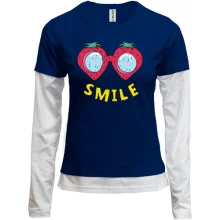 Комбінований лонгслів Smile Полуниця