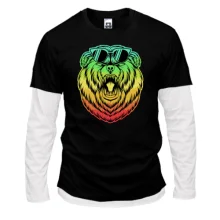 Мужской лонгслив Комби Art Bear Медведь
