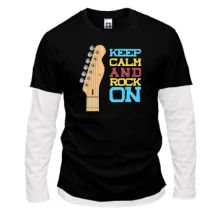 Комбинированный лонгслив Keep Calm and Rock On
