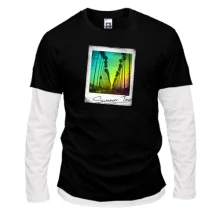 Комбинированный лонгслив Polaroid Summer Time с пальмами