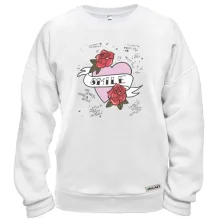 Світшот Smile Серце з трояндами