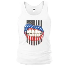 Майка American lips Американский флаг Губы