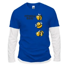Мужской лонгслив Комби Crazy Bee Пчелы