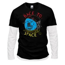 Комбинированный лонгслив Race to space
