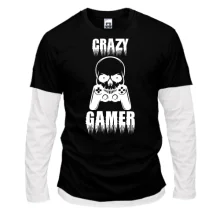 Комбинированный лонгслив Crazy Gamer