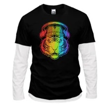 Комбинированный лонгслив Rainbow Tiger