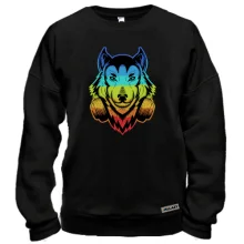 Свитшот Rainbow Wolf