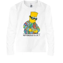 Детский лонгслив с модным Бартом Симпсоном (Notorious Bart)