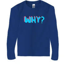 Детский лонгслив Why?