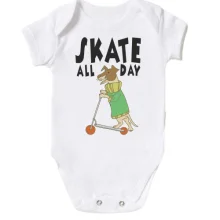 Детское боди Skate all day