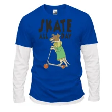 Комбинированный лонгслив Skate all day