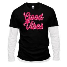 Комбинированный лонгслив Good vibes