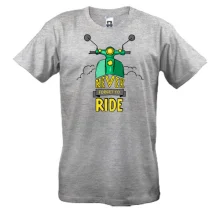Мужская футболка Never forget to ride