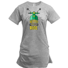 Подовжена футболка Never forget to ride
