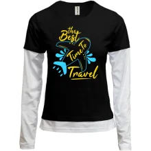 Комбінований лонгслів Best time to travel