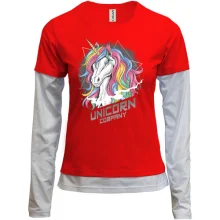Комбинированный лонгслив Unicorn Company