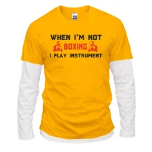 Комбинированный лонгслив When i'm not boxing - I play instrument
