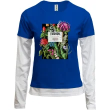 Комбинированный лонгслив Flowers Fashion