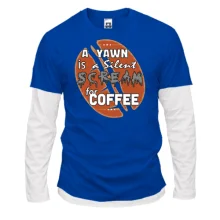Комбинированный лонгслив Scream coffee