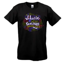 Футболка Music is what Feelings sound like