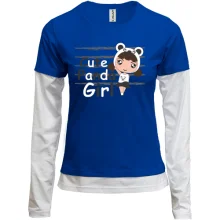 Комбинированный лонгслив Panda Girl