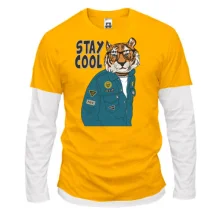 Комбинированный лонгслив Stay cool tiger