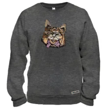 Свитшот Cat Hipster Mind