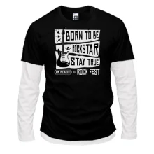 Комбінований лонгслів Born to be a Rockstar