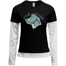 Комбинированный лонгслив Wild Wolves