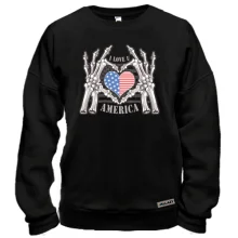 Світшот I Love U America