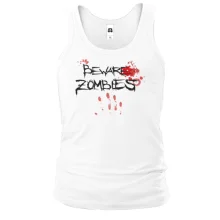 Майка Beware Zombies с кровавым отпечатком