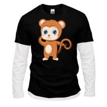 Мужской лонгслив Комби Cute Baby Monkey