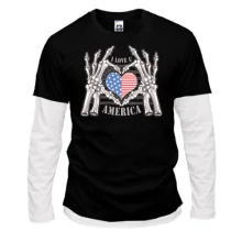 Лонгслів Комбі I Love U America