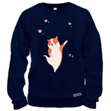 Світшот Cat with hearts