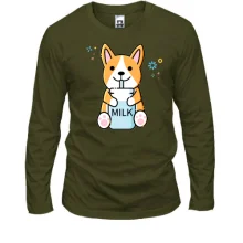Лонгслив Corgi drinks Milk