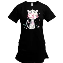 Подовжена футболка Cute Leopard
