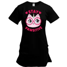 Подовжена футболка Stay Pawsitive