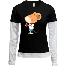 Комбинированный лонгслив Baby mouse